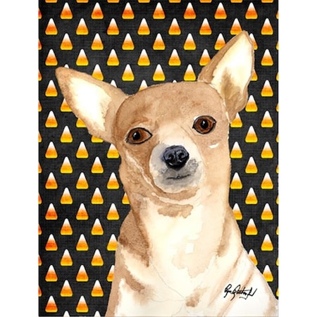 Carolines Treasures Candy Corn Chihuahua Halloween Flag Canvas House Size RDR3016CHF